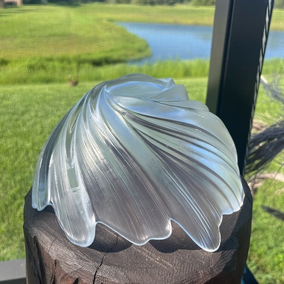 Vintage Mikasa SPUN SILK 10 1/2”Crystal Bowl~Frosted Swirl Sculpted Art~Germany - Picture 10 of 12